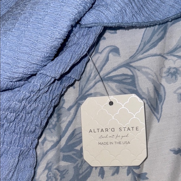 Light Blue Ruffle Blouse - Picture 5 of 6